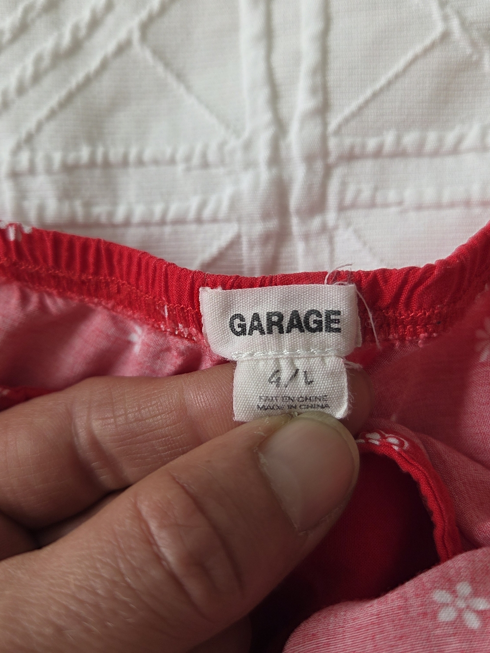 Garage Red and White Floral Print Top - Picture 10 of 11